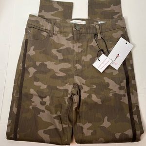 SkinnyGirl Broadway High Rise Slimming Stretch Camo Green Brown Jeans New!